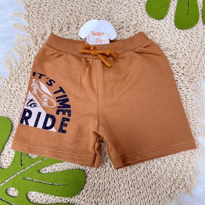 Conj. Blusa SK8BRDNG e Short em Moletinho - Azul Marinho e Ferrugem